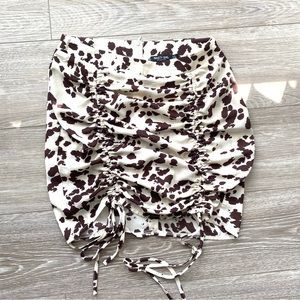 Nasty Gal Cow Print Ruched Mini Skirt 🐮